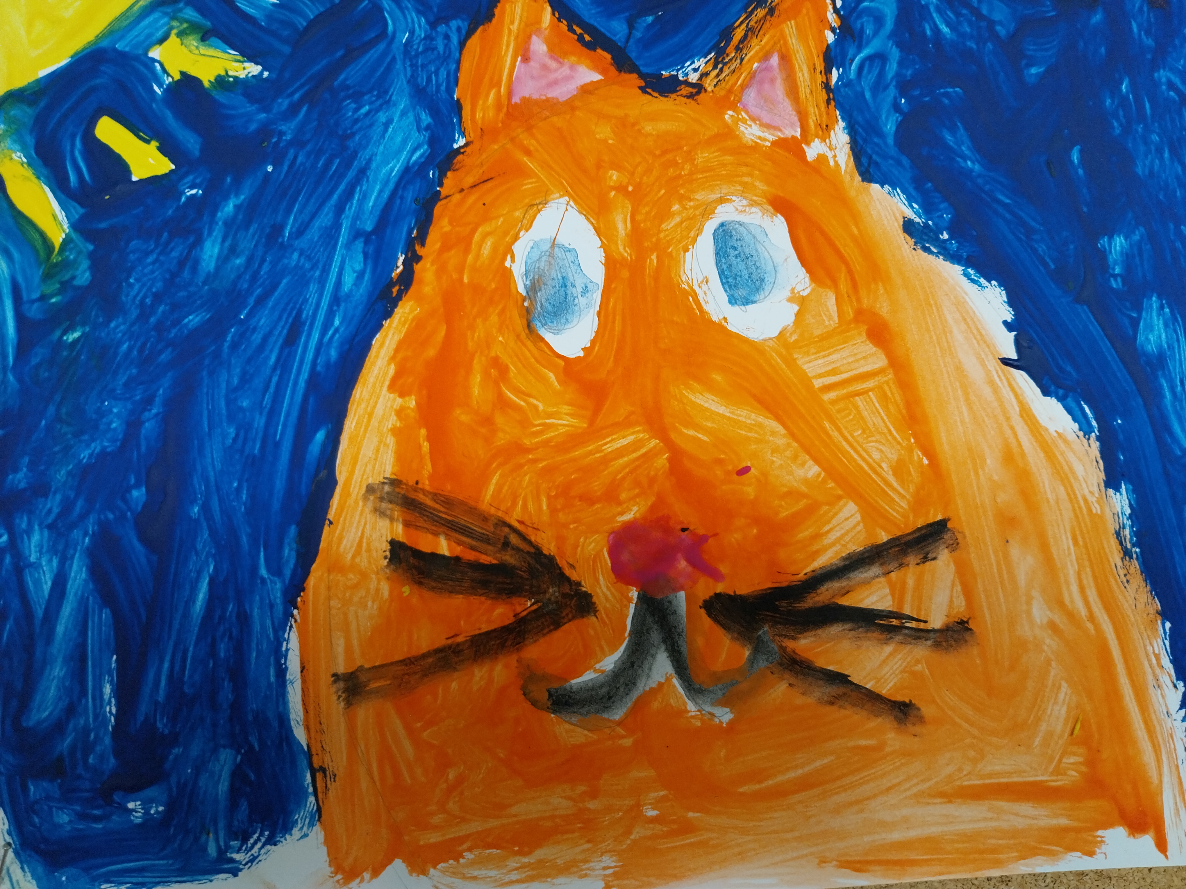 Praca plastyczna portret kota
