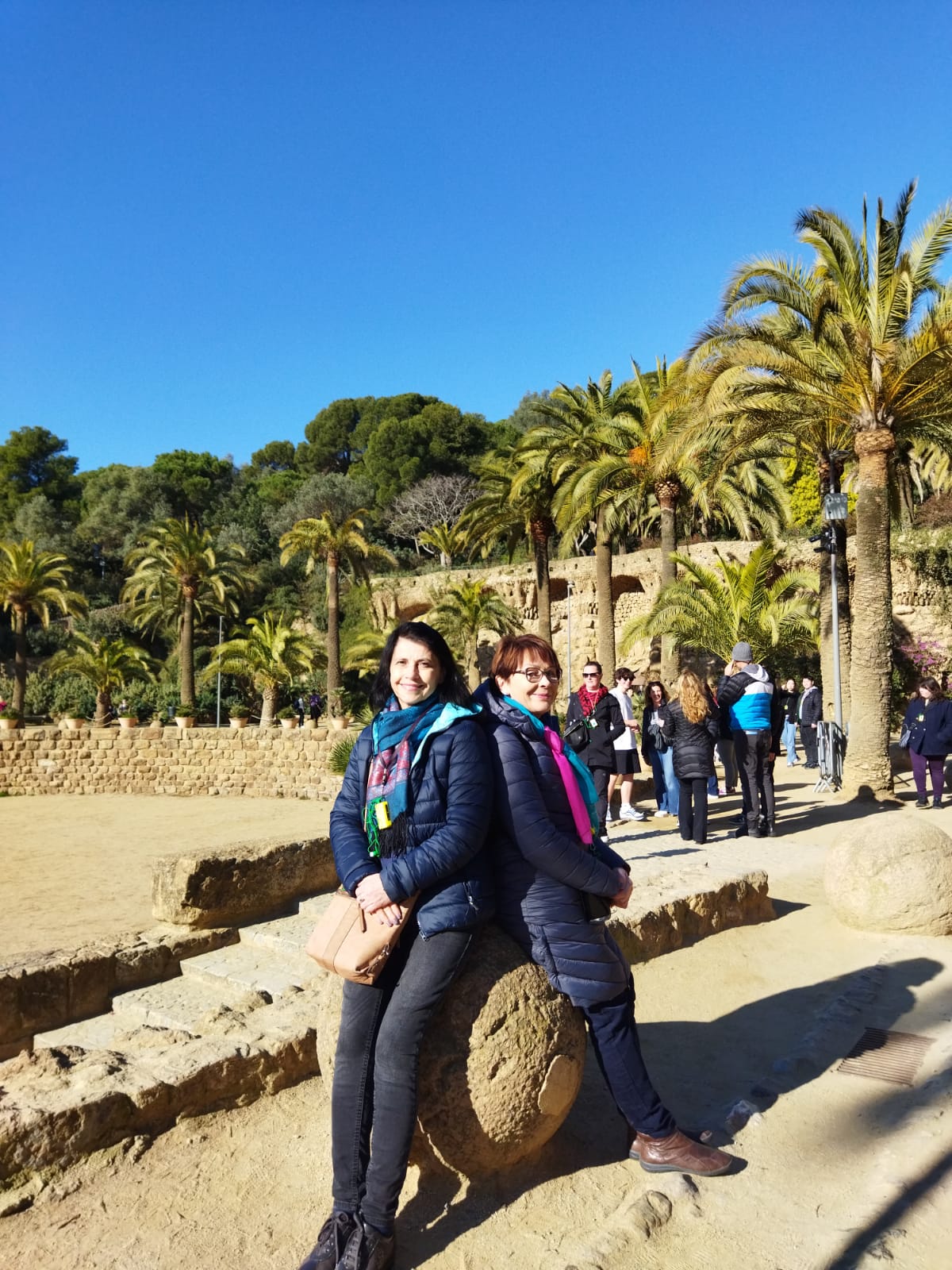 W Parku Güell , arcydziele architektonicznym autorstwa Gaudiego